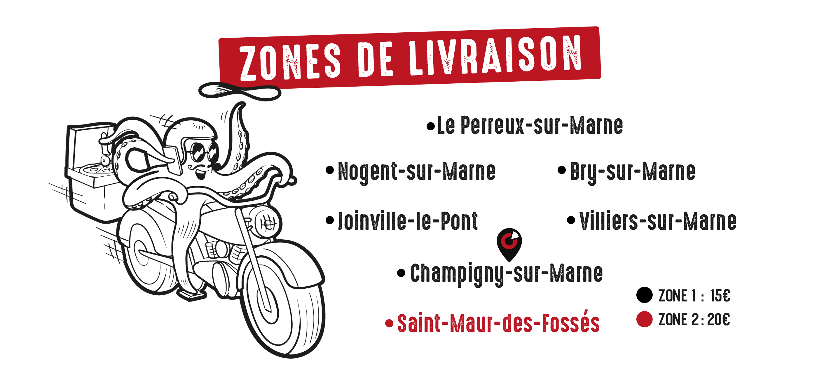 Zones de livraison