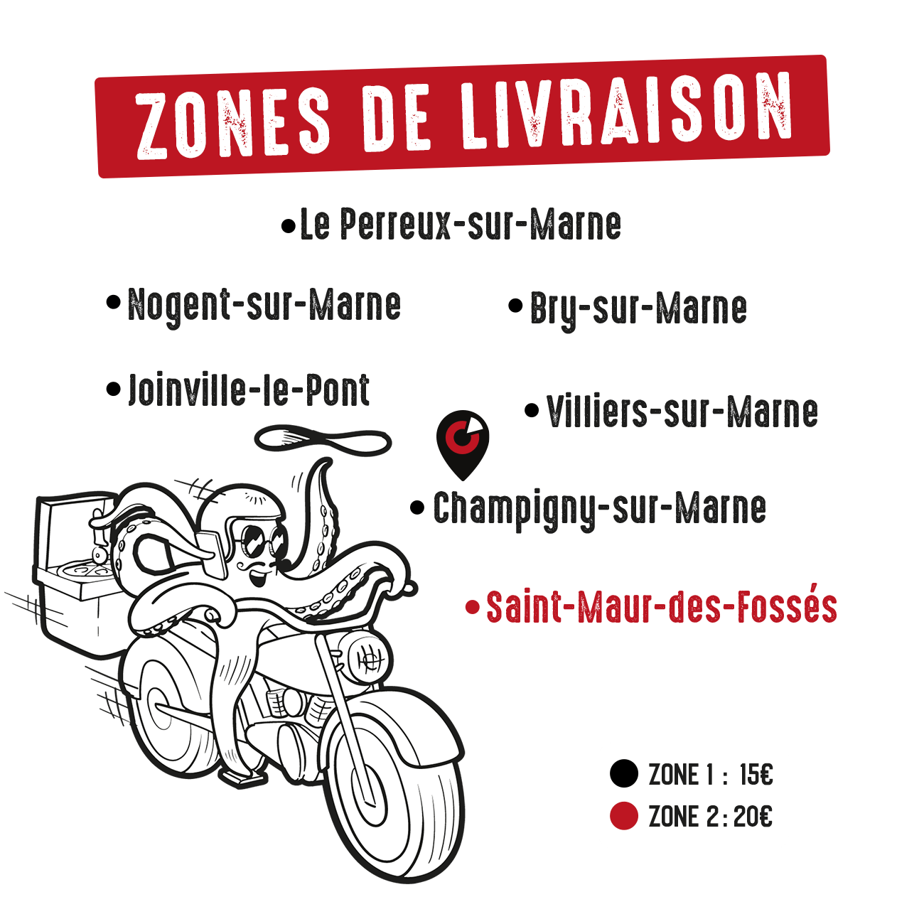 pizza en livraison 7jr/7 à  villiers sur marne 94350